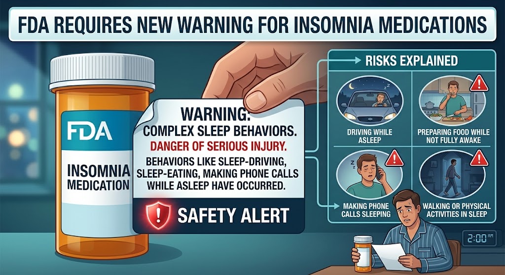 FDA Requires New Warning for Insomnia Medications – Safety Alert & Risks Explained 4 Insomnia Medications